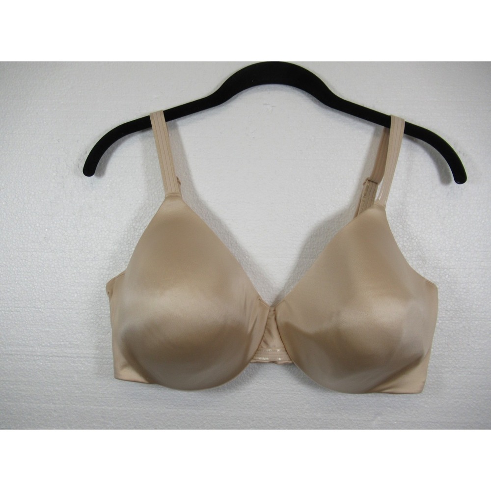 Bali One Smooth U Concealing Bra 36DD Satin Smoothing Underwire Beige 3W11